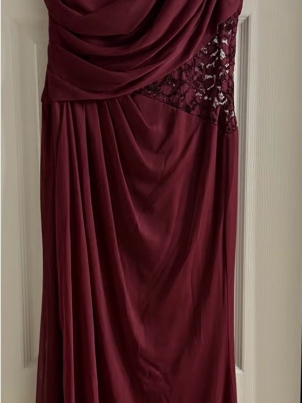 David's Bridal Maroon formal dress size 2